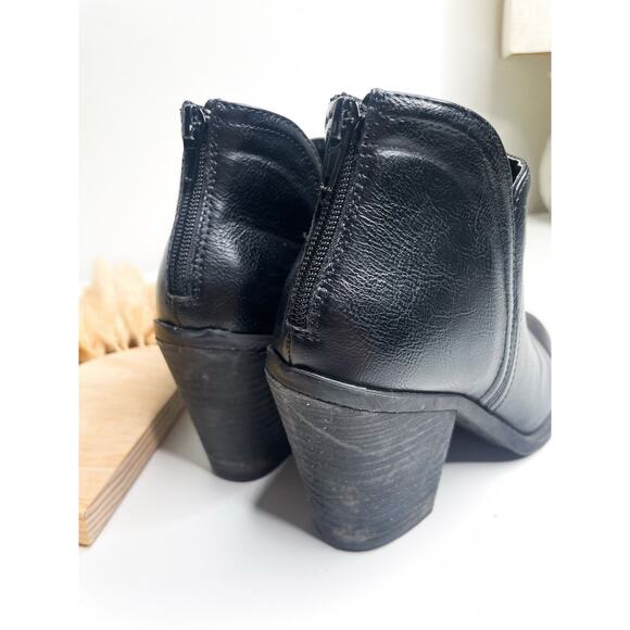 Joie Kayden Black Leather Ankle Boots Size 6.5  Heeled Booties - Picture 8 of 11